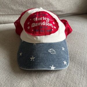 Harley-Davidson Red White Blue Denim Star Cap